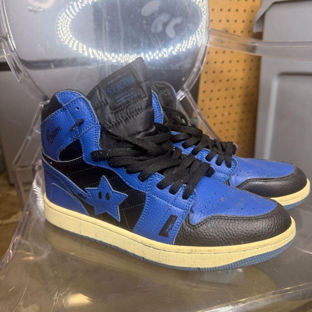 Reason Men's Black and Blue Trainers